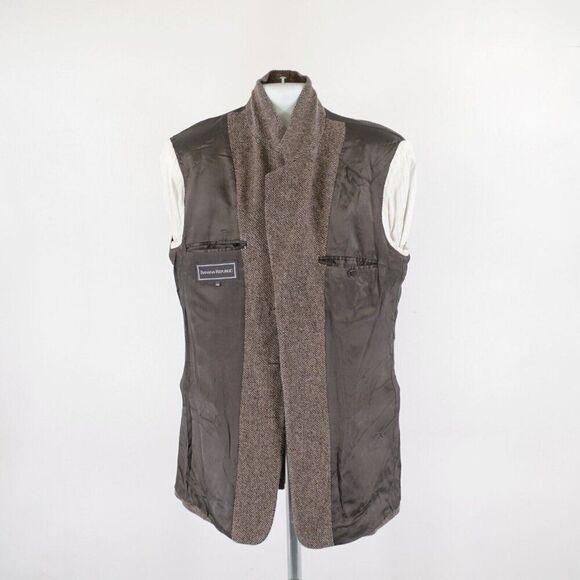 Banana‎ Republic Tweed Wool Brown Gray Check Sport Coat 42L 2 Button - Picture 9 of 12